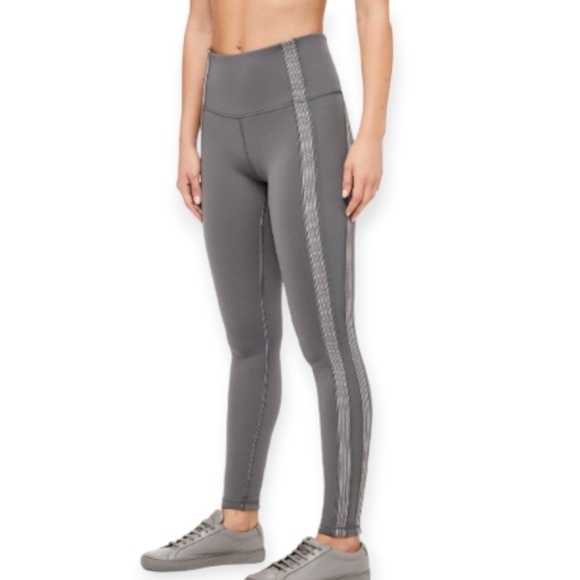 LULULEMON Power Lines Pant *28" Titanium / Dark Chrome SZ 6 - Picture 1 of 9
